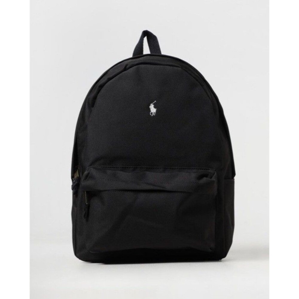 Polo Ralph Lauren Black Backpack Zip Closure Polo white Pony laptop sleeve